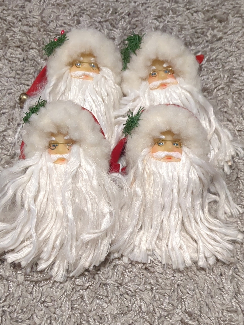 Vintage Retro Santa Clause Napkin Ring Holders